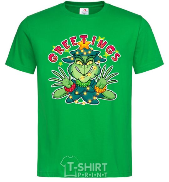 Мужская футболка Greetings Grinch Зеленый фото