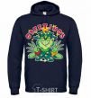 Men`s hoodie Greetings Grinch navy-blue фото