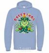 Men`s hoodie Greetings Grinch sky-blue фото