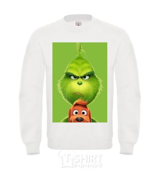 Sweatshirt The Grinch and the dog White фото