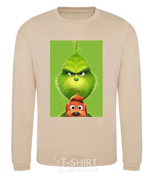 Sweatshirt The Grinch and the dog sand фото