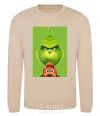 Sweatshirt The Grinch and the dog sand фото