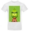 Men's T-Shirt The Grinch and the dog White фото