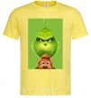 Men's T-Shirt The Grinch and the dog cornsilk фото