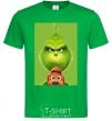 Men's T-Shirt The Grinch and the dog kelly-green фото