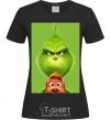 Women's T-shirt The Grinch and the dog black фото