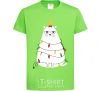 Kids T-shirt Kitty Christmas tree orchid-green фото