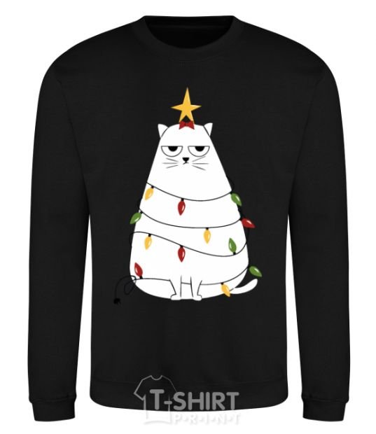 Sweatshirt Kitty Christmas tree black фото