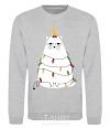 Sweatshirt Kitty Christmas tree sport-grey фото
