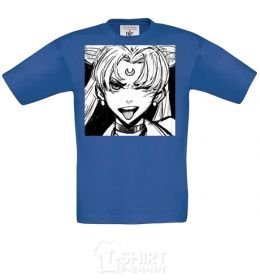 Kids T-shirt Sailor moon black white royal-blue фото