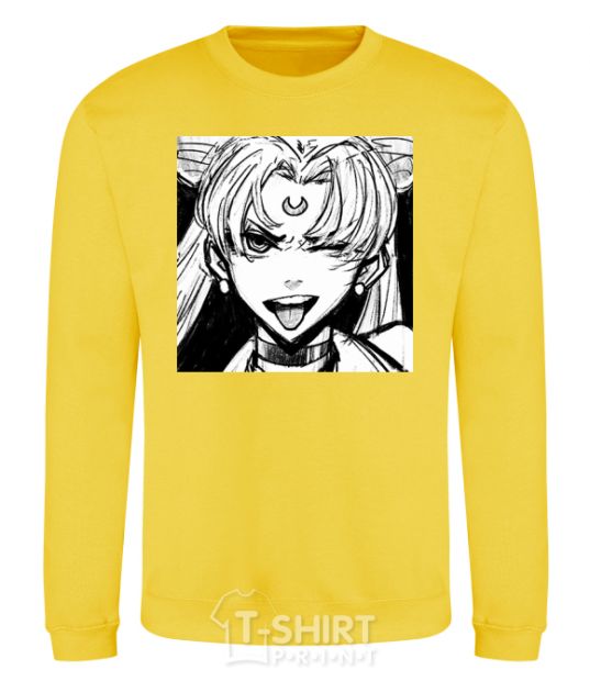 Sweatshirt Sailor moon black white yellow фото