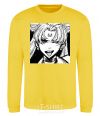 Sweatshirt Sailor moon black white yellow фото