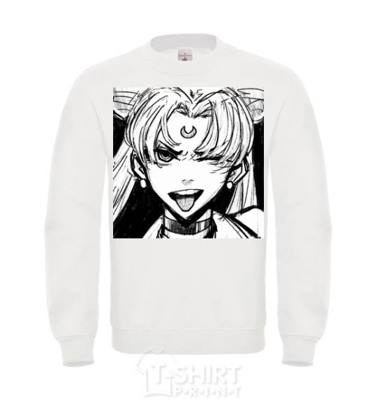 Свитшот Sailor moon black white Белый фото