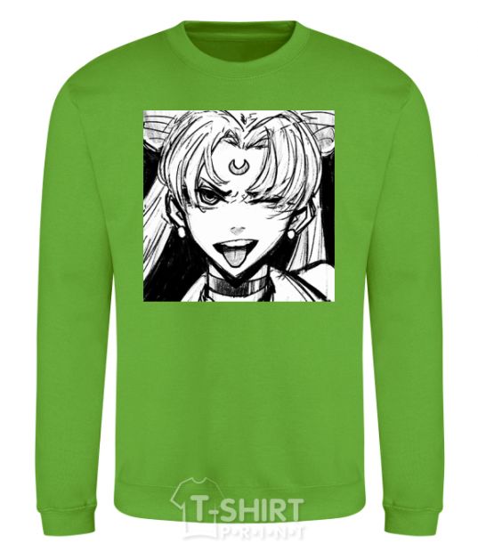 Sweatshirt Sailor moon black white orchid-green фото