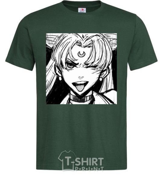 Men's T-Shirt Sailor moon black white bottle-green фото