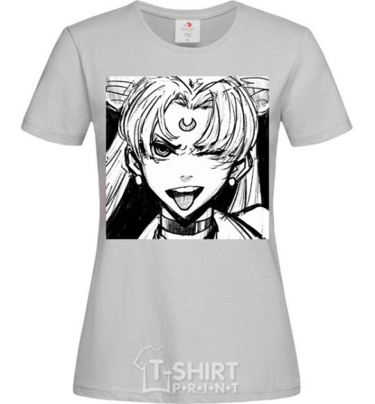 Women's T-shirt Sailor moon black white grey фото