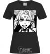 Women's T-shirt Sailor moon black white black фото