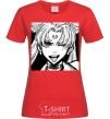 Women's T-shirt Sailor moon black white red фото