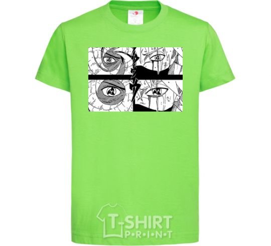 Детская футболка Глаза аниме Лаймовый фото