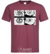 Men's T-Shirt Anime eyes burgundy фото