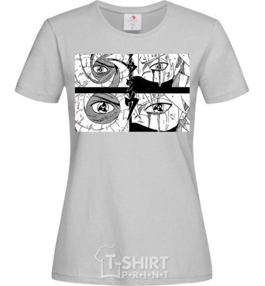 Women's T-shirt Anime eyes grey фото