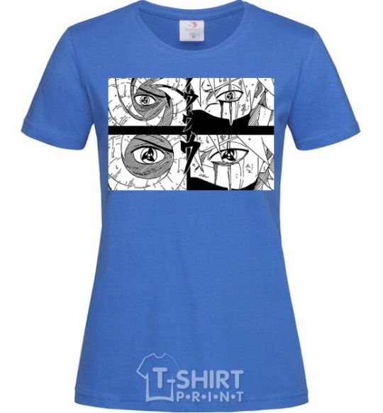 Women's T-shirt Anime eyes royal-blue фото