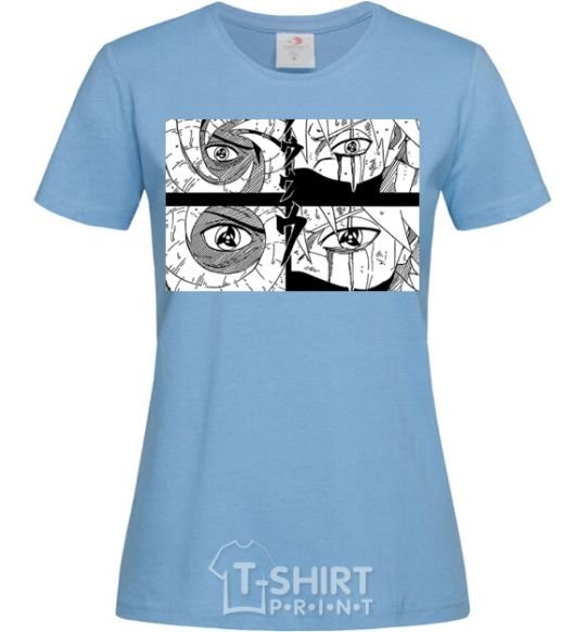 Women's T-shirt Anime eyes sky-blue фото