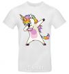 Men's T-Shirt Dabbing unicorn with star White фото