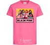 Kids T-shirt Black Pink heliconia фото