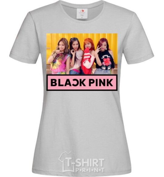 Women's T-shirt Black Pink grey фото
