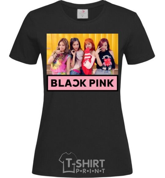Women's T-shirt Black Pink black фото