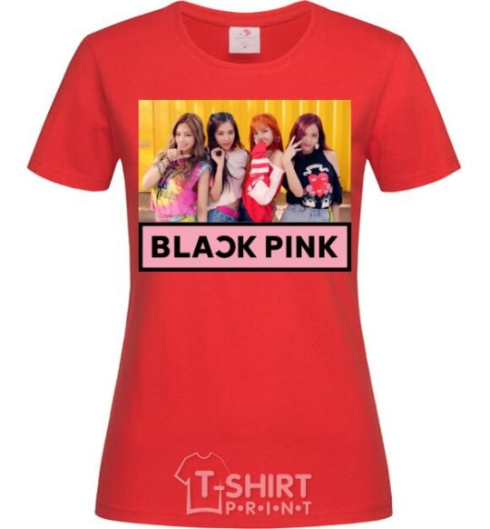 Women's T-shirt Black Pink red фото
