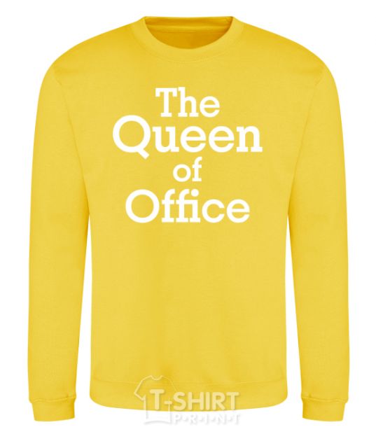 Sweatshirt The Queen of office yellow фото