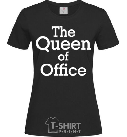 Женская футболка The Queen of office Черный фото