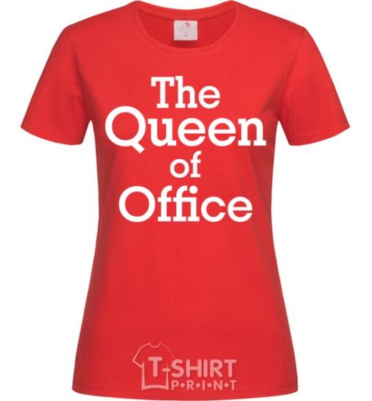 Женская футболка The Queen of office Красный фото