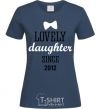 Женская футболка Lovely daughter since Темно-синий фото