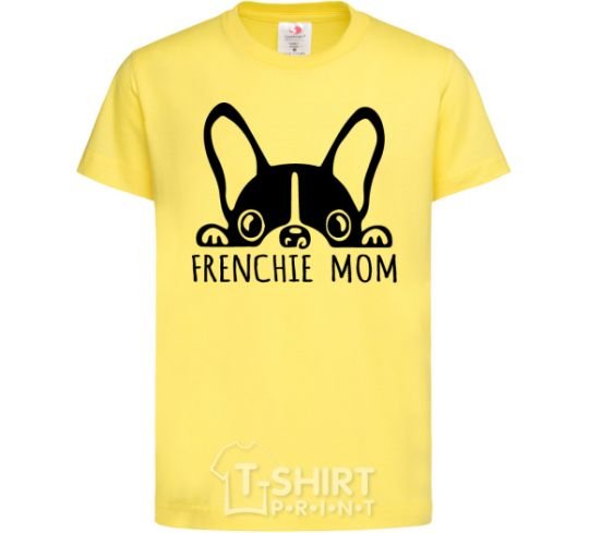 Детская футболка Frenchie mom Лимонный фото