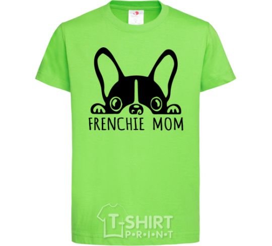 Детская футболка Frenchie mom Лаймовый фото