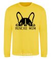 Sweatshirt Frenchie mom yellow фото