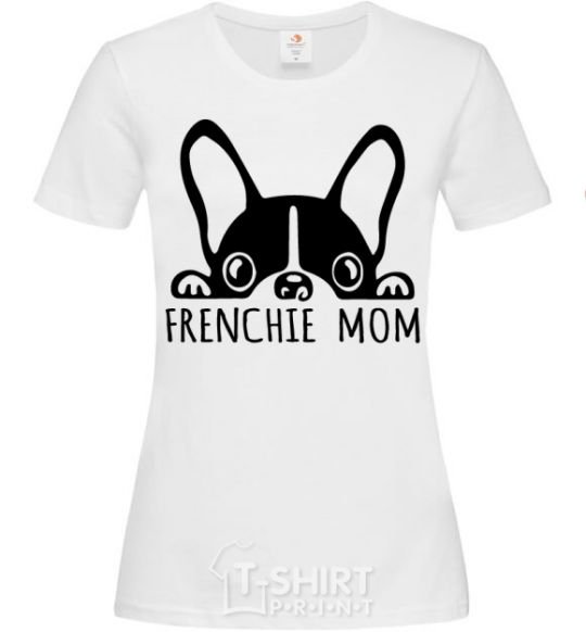 Women's T-shirt Frenchie mom White фото