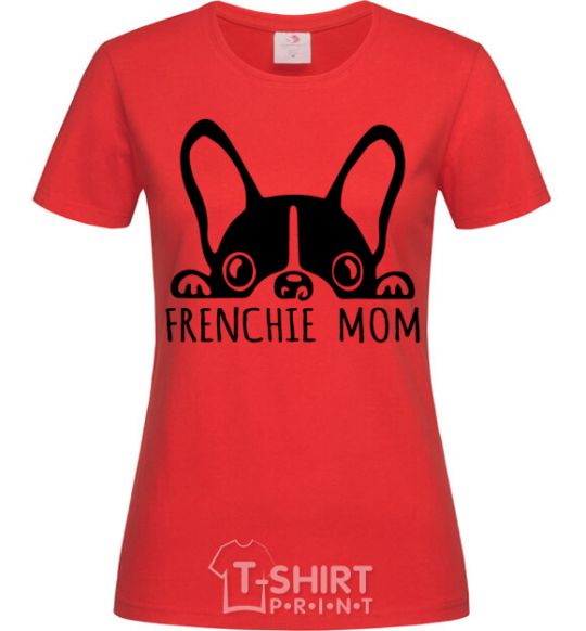 Women's T-shirt Frenchie mom red фото