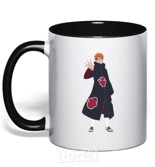 Чашка с цветной ручкой Akatsuki man Черный фото