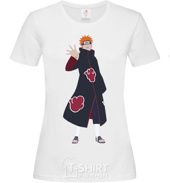 Women's T-shirt Akatsuki man White фото