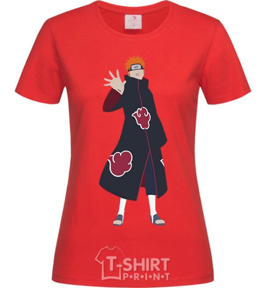 Women's T-shirt Akatsuki man red фото