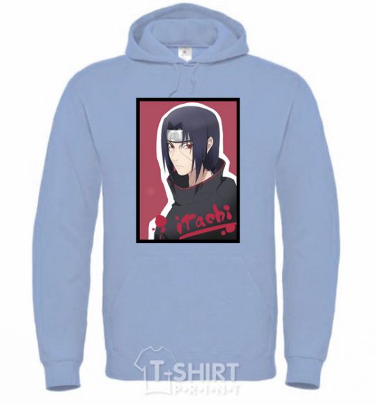 Men`s hoodie Itachi sky-blue фото