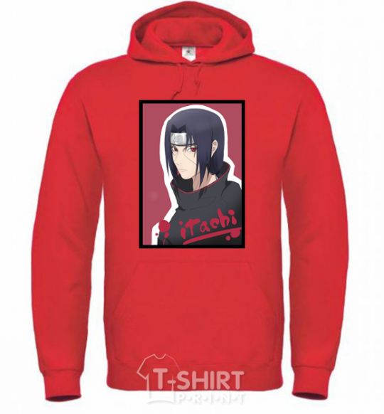 Men`s hoodie Itachi bright-red фото