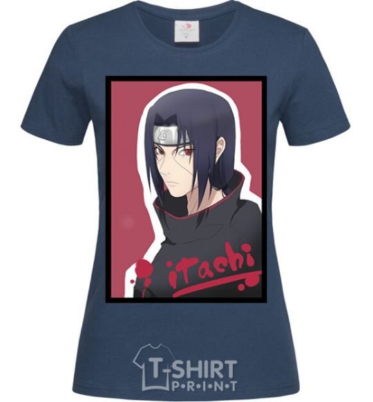 Women's T-shirt Itachi navy-blue фото