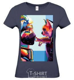 Women's T-shirt Kakashi Hatake and the SEAL navy-blue фото