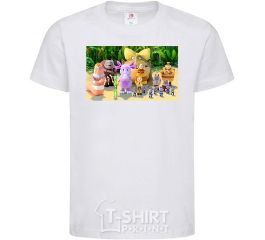 Kids T-shirt Luntik and all White фото