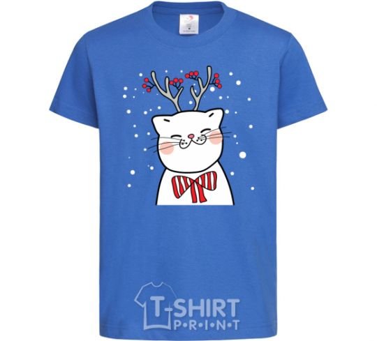 Kids T-shirt Deer Cat royal-blue фото